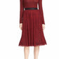 Alice + Olivia - Floral Lace Pleated Midi Skirt