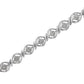 Sterling Silver Diamond Cluster Link Bracelet (1 cttw, I-J Color, I2-I3 Clarity)