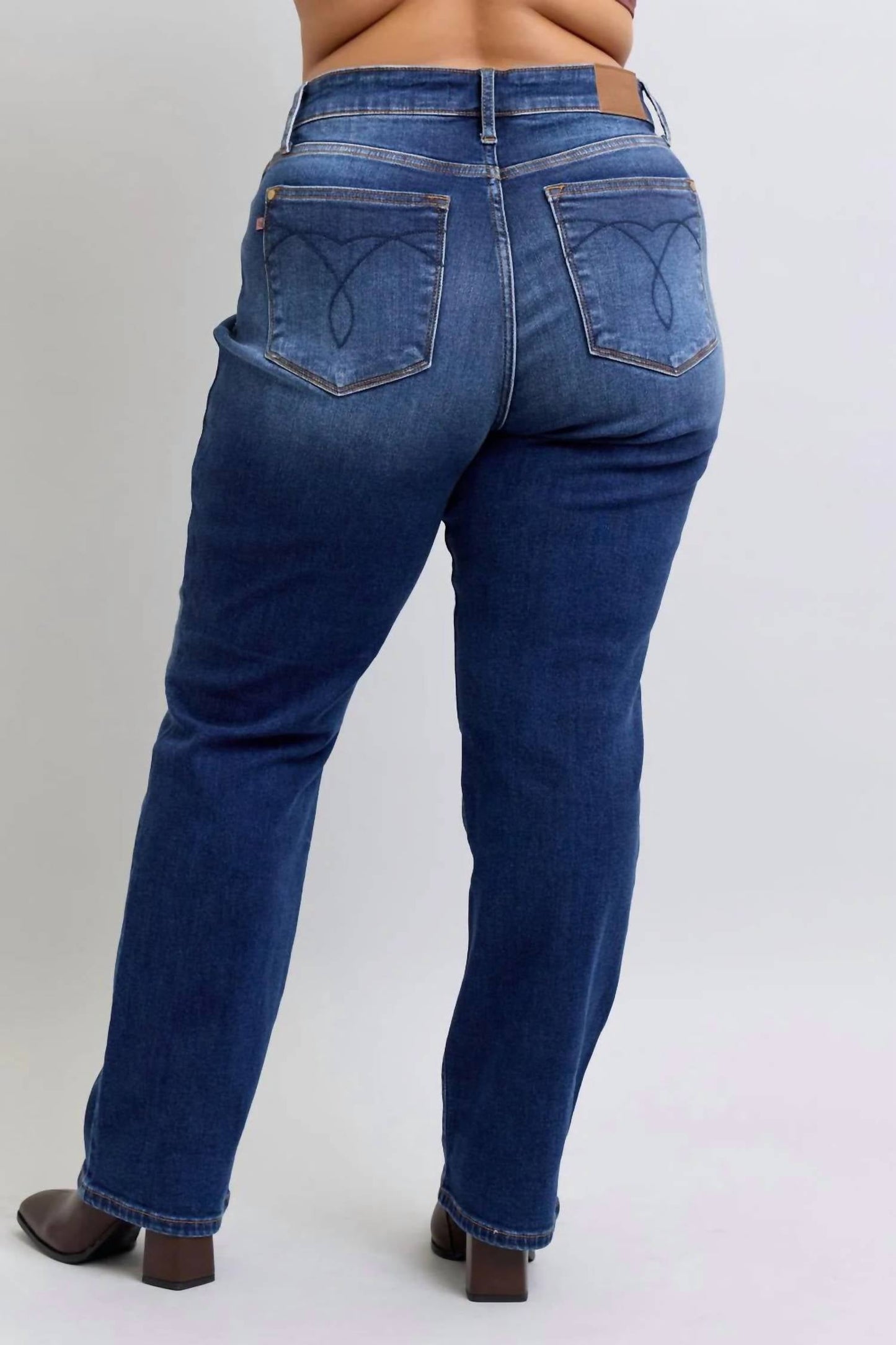 Judy Blue - Vintage Wash Thermal Straight Leg Jean - Plus