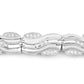 0.84 Carat Genuine White Diamond .925 Sterling Silver Bracelet