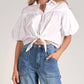 Elan - Bubble Sleeve Button Up