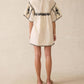 Faherty - Embroidered Short Sleeve Mini Dress