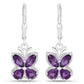 2.12 Carat Genuine Amethyst .925 Sterling Silver Earrings