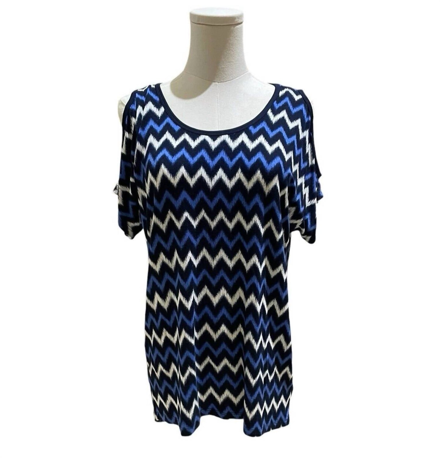 Michael Kors - Printed Cold Shoulder Lightweight Blouse
