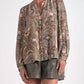 एलन - पेज़ले बबल स्लीव टॉप