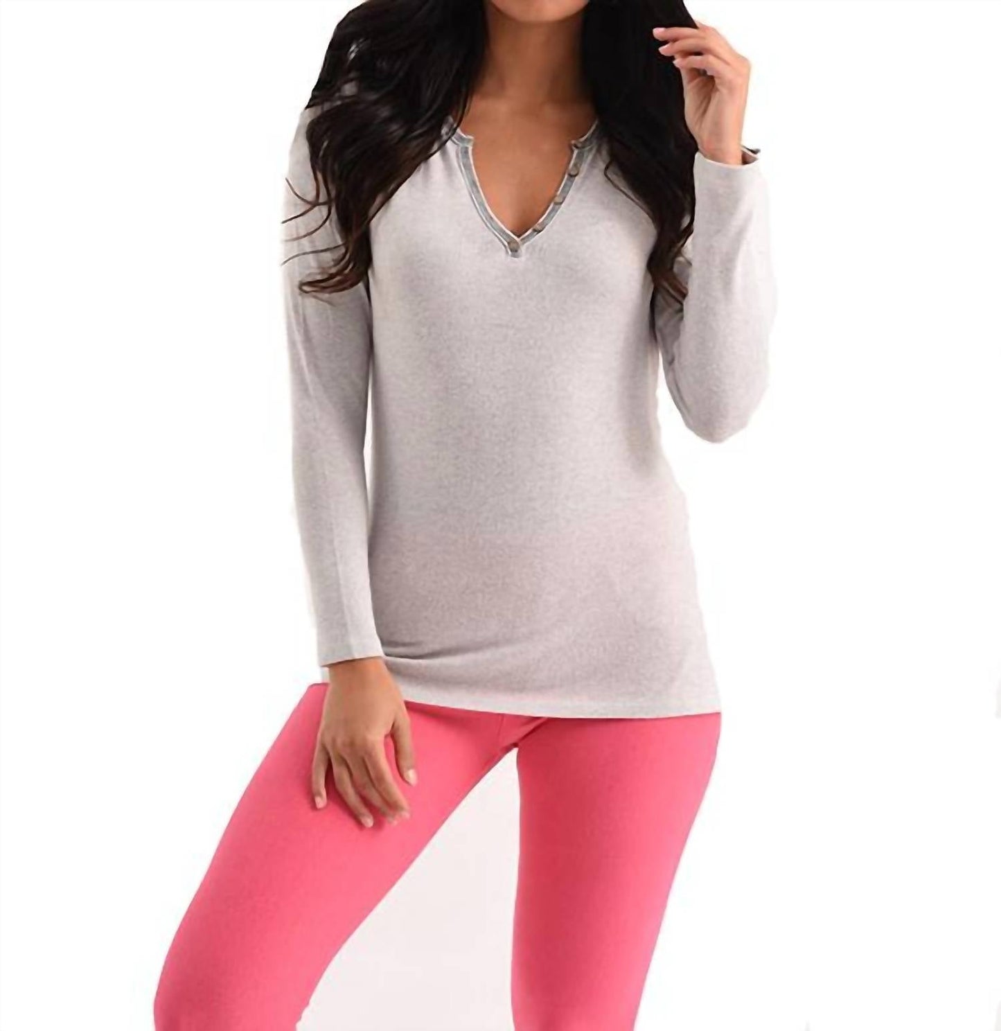 French Kyss - Jackson Long Sleeve Kashmira Top