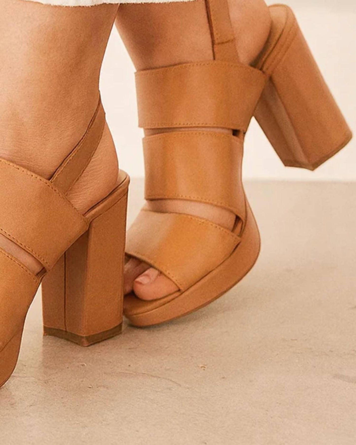 Naturalizer - Women's Leather Block Heel Platform Sandals