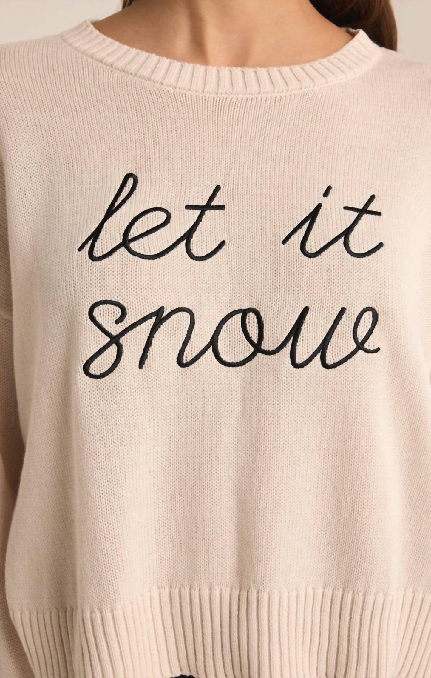Z Supply - Sienna Sweater Let It Snow Sweater