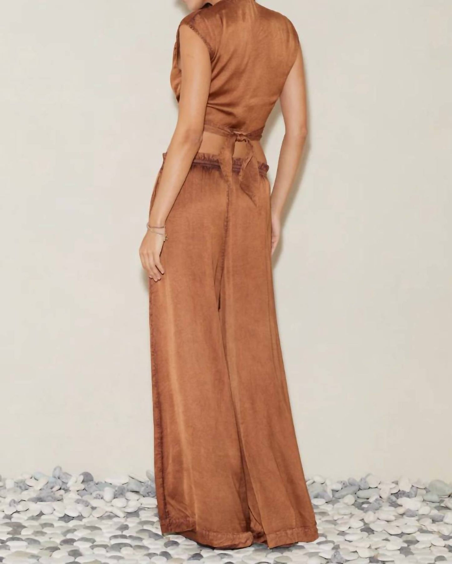 Boteh - Lustre Wide Leg High Waist Pant