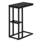 Accent Table, C-Shaped, Marble Look Contemporary & Modern Convenient Design