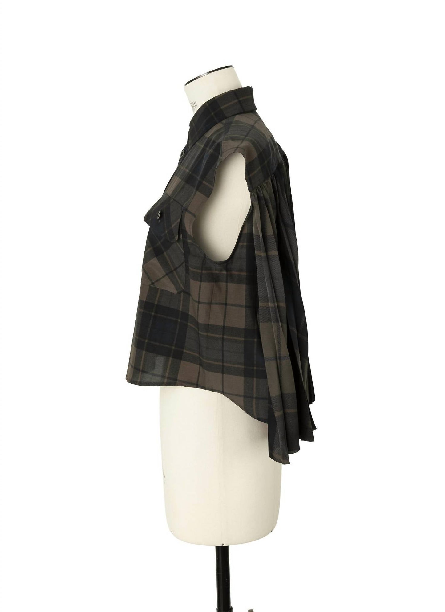 Sacai - Women's Sleeveless Plaid Shirt