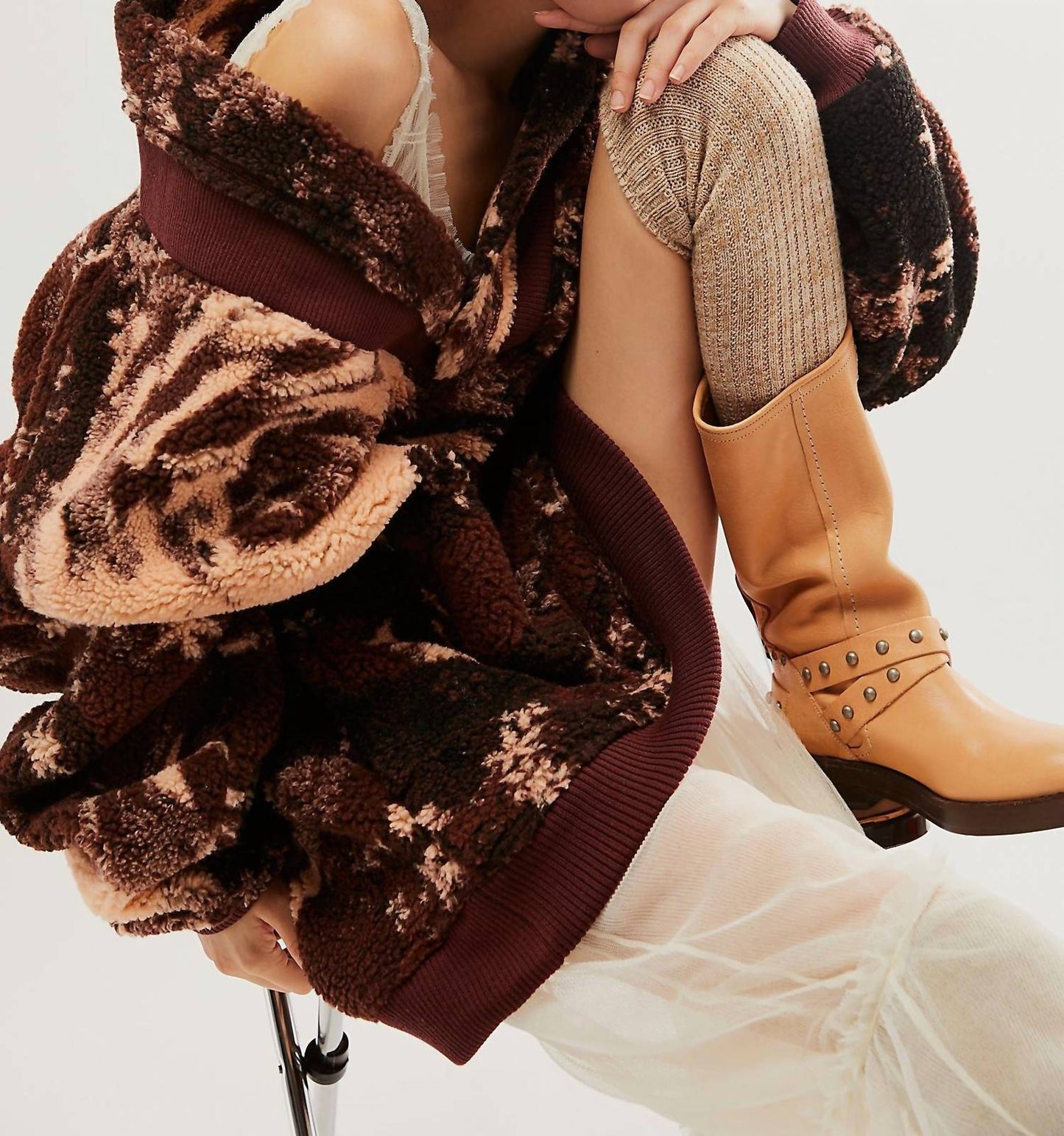 Free People - Rosie Printed Sherpa Jacket