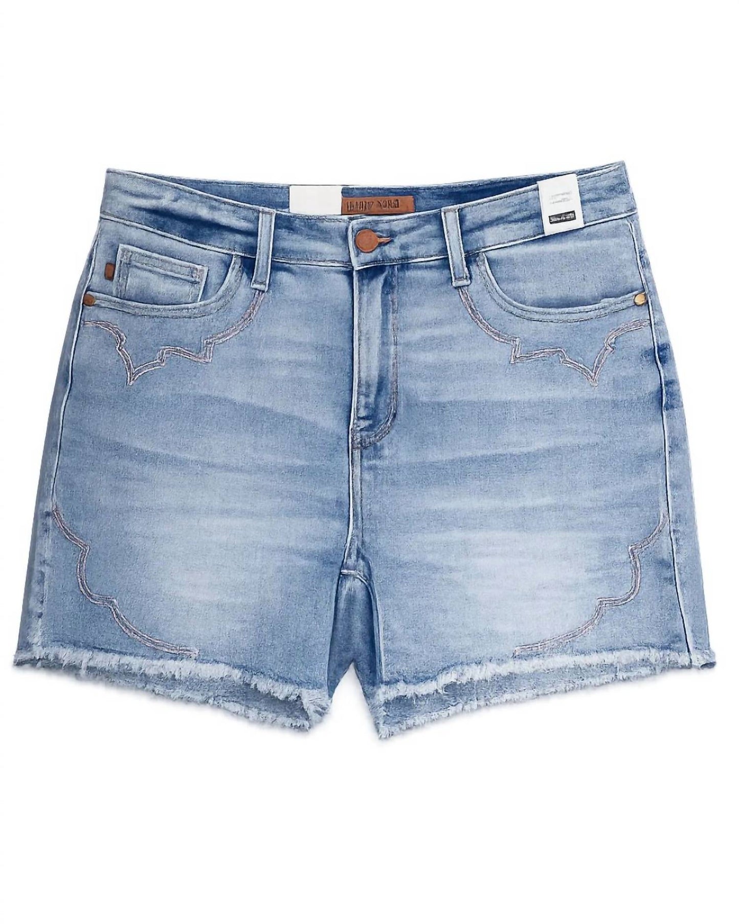 Judy Blue - Women's Hanna Western Embroidery Detail Cut Off Shorts