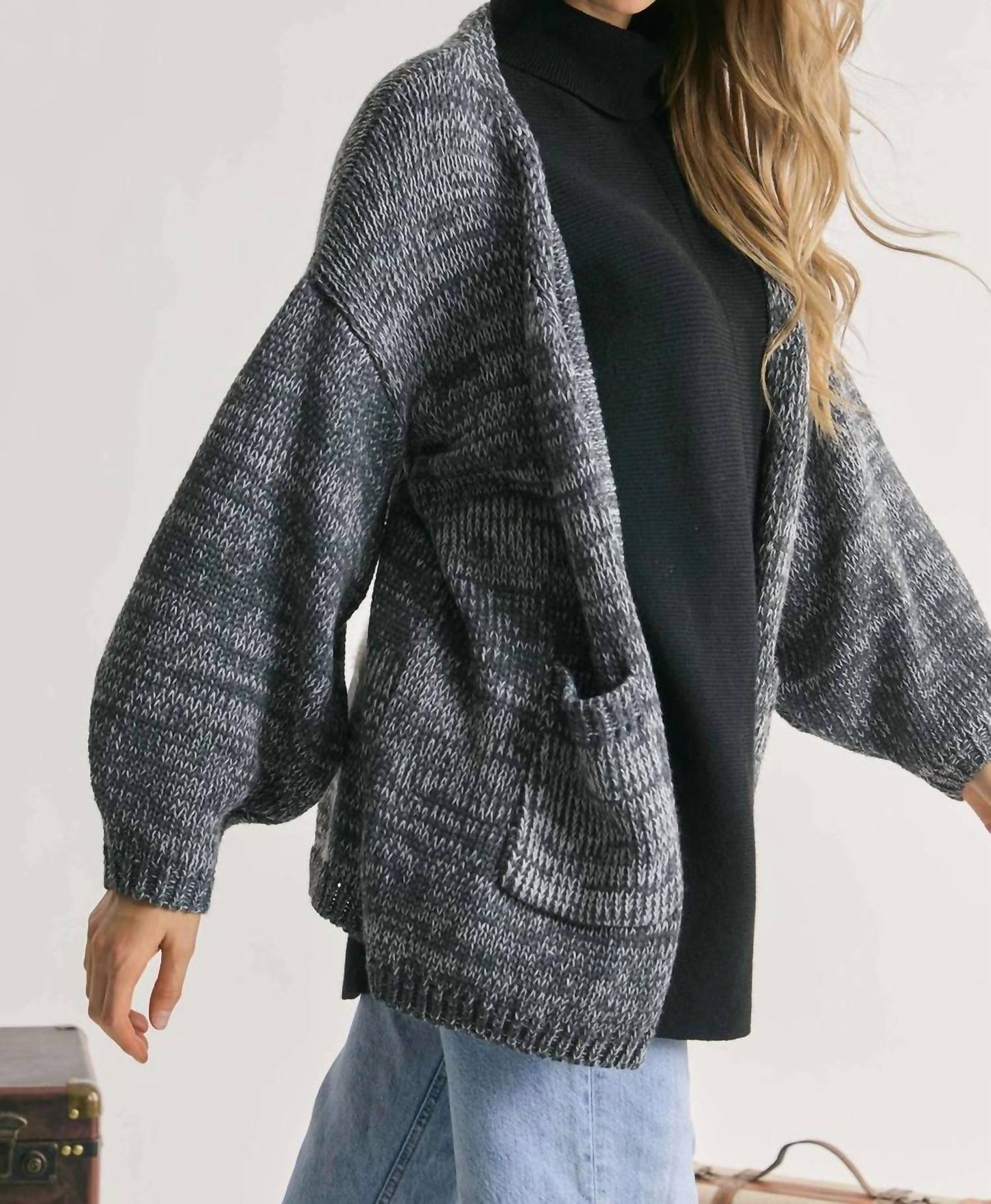 Davi & Dani - Rock & Love Oversized Cardigan With Pockets