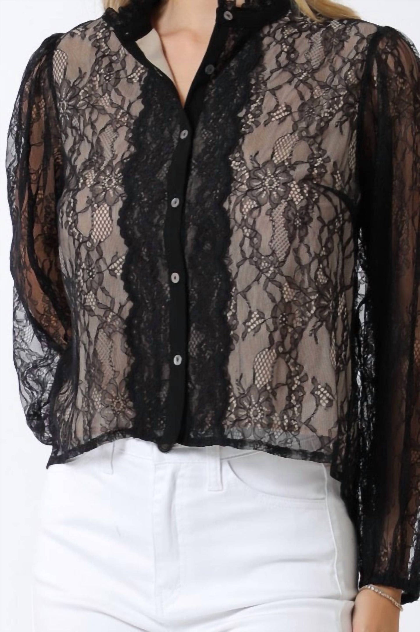 Aakaa - Sammy Sheer Lace Top