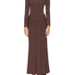 Bardot - Alix Maxi Tie Front Long Sleeve Dress