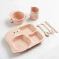 3-compartment Silicone Dinosaur Toddler Feeding Set