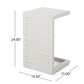 Aluminum Outdoor C-Shaped Side Table for Patio