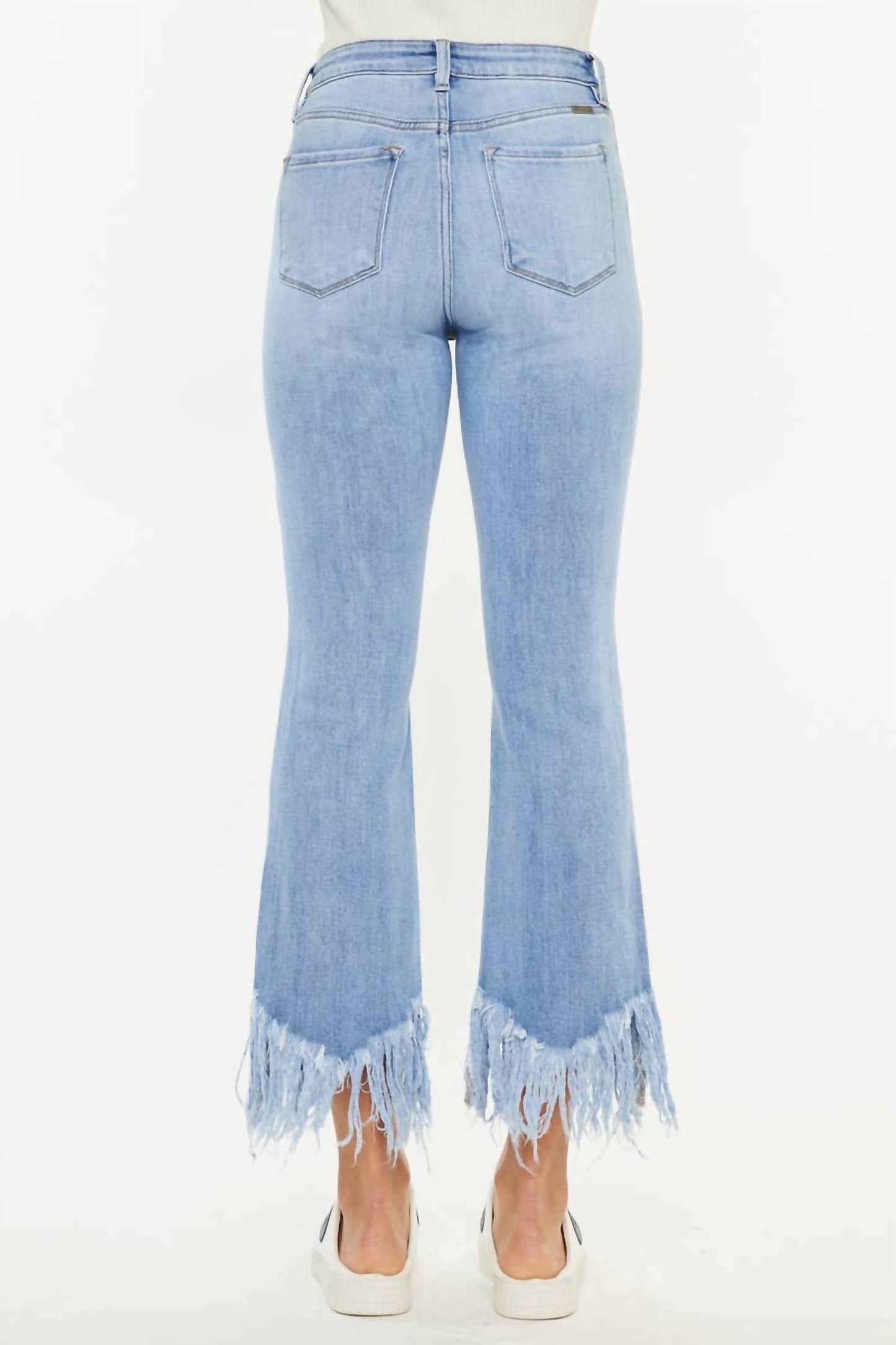 Kancan - Women's High Rise Crop Bootcut Denim Pants