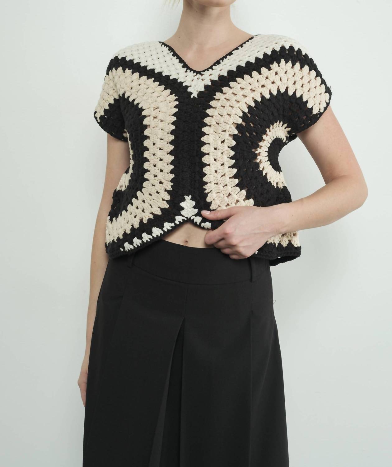 Aaron & Amber - Becky Handmade Crochet Sweater Top