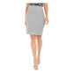 Calvin Klein Womens Double Zipper Above Knee Pencil Skirt Gray 0