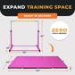 BalanceFrom Fitness 120 x 48 Inch Exercise Mat & Adjustable Gymnastics Bar, Pink