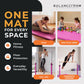 BalanceFrom Fitness 120 x 48 Inch Exercise Mat & Adjustable Gymnastics Bar, Pink