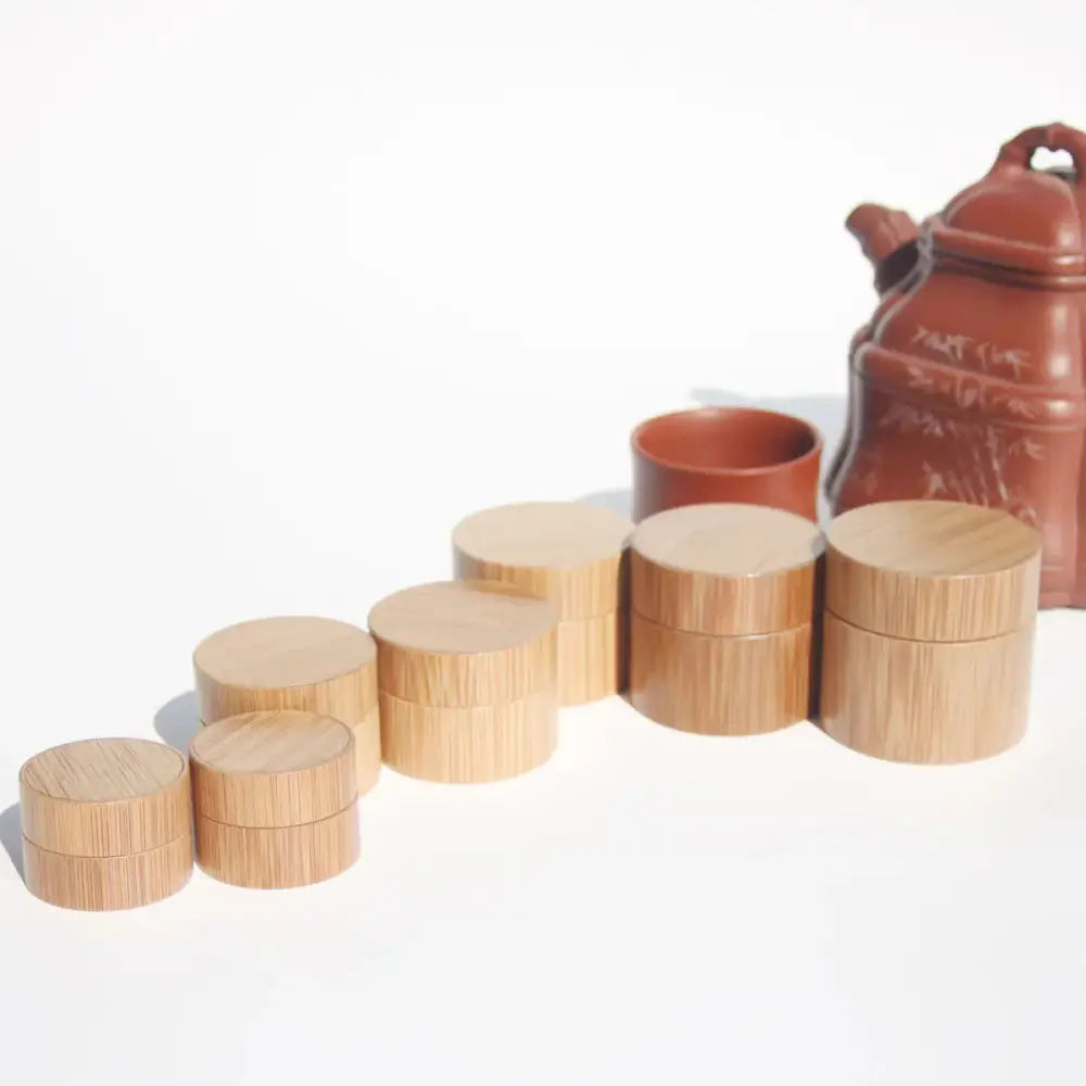 Handcrafted Eco Friendly Bamboo Cosmetic Jars