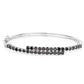 4.00 Carat Genuine Black Diamond .925 Sterling Silver Bangle