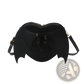 Bat Wing Heart Crossbody Bag with Lace Up Detail