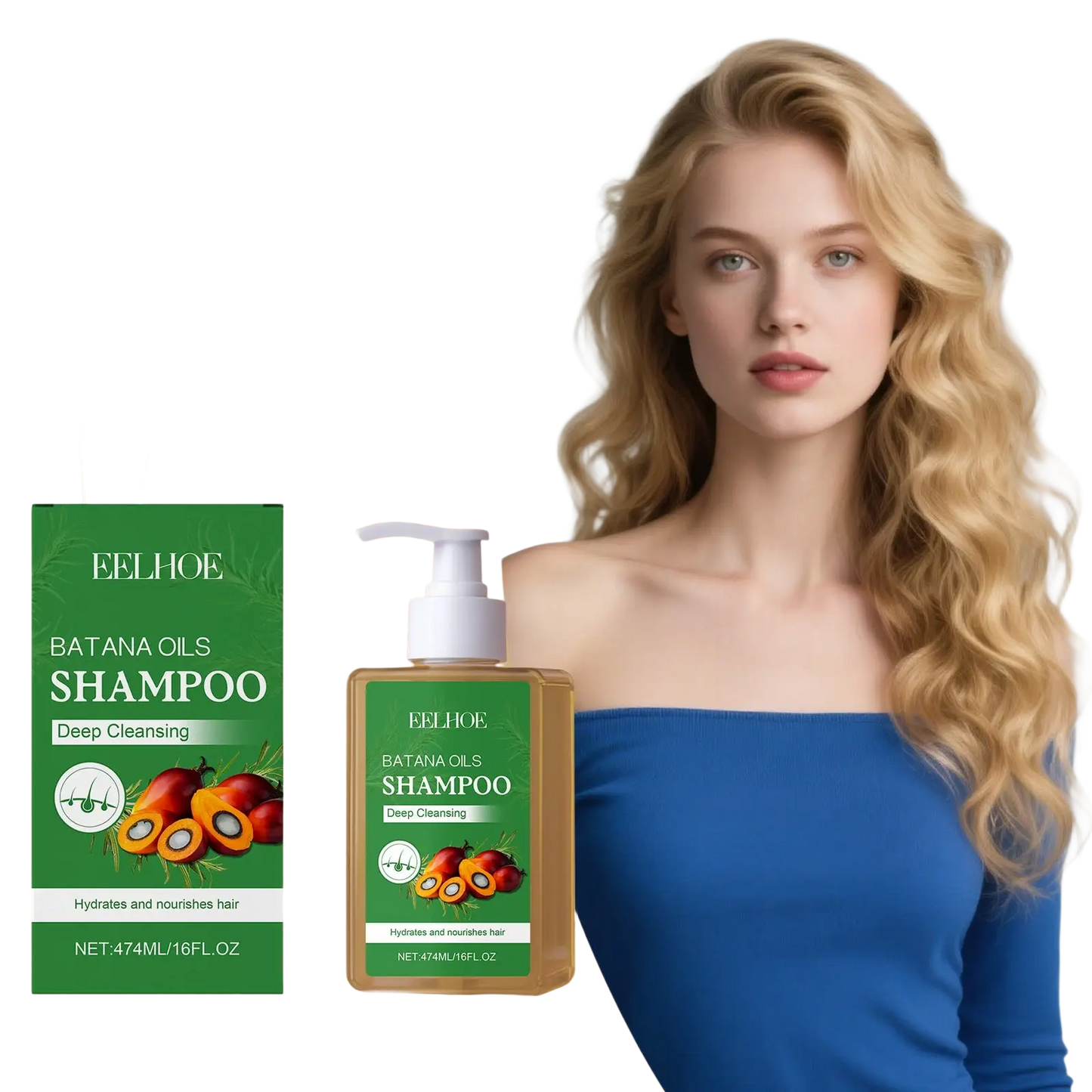 Batana Oil Shampoo for Blonde and Wavy Hair 55ml