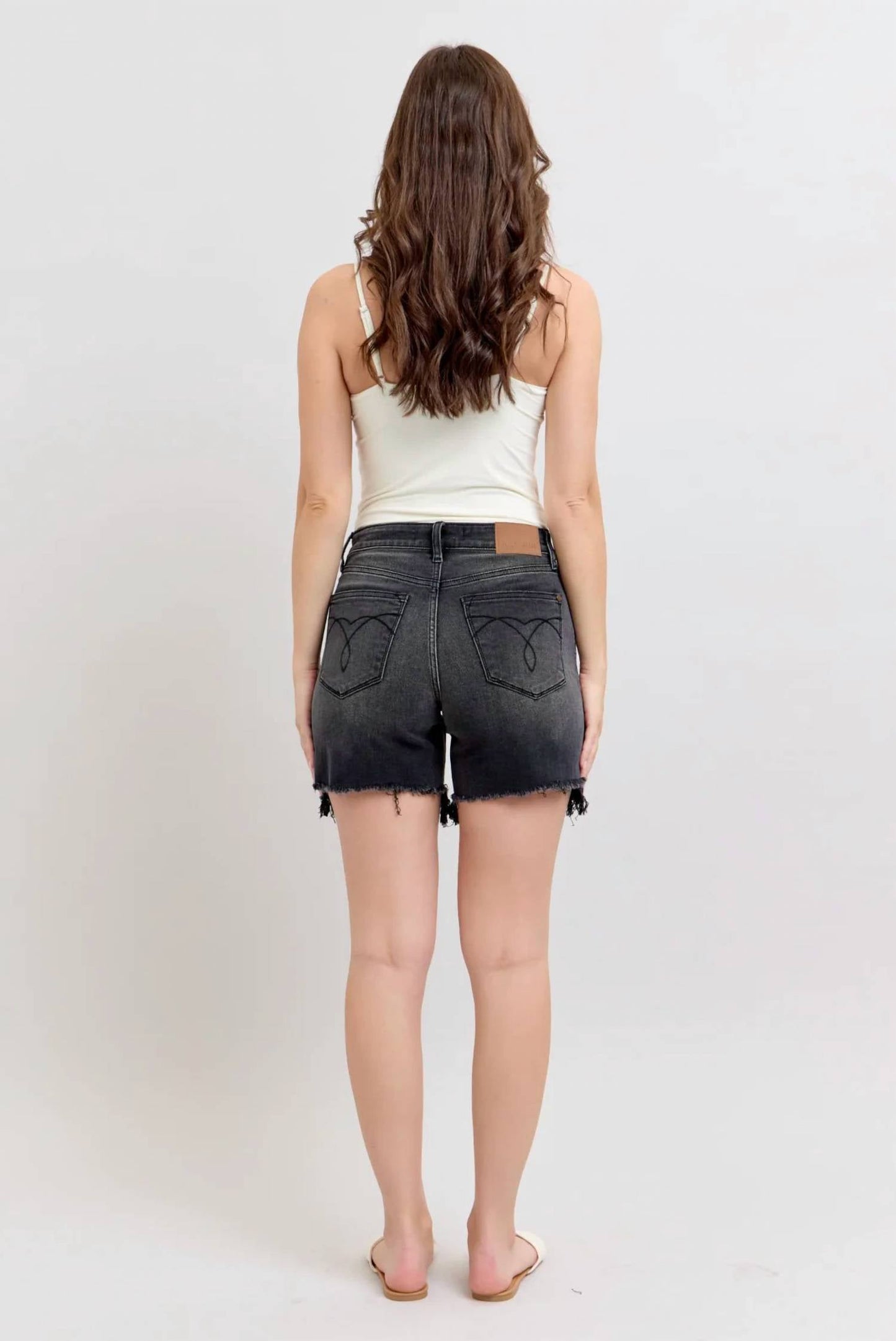 Judy Blue - Long Cuff Off Dad Shorts