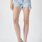 Risen - Frayed Hem Denim Shorts With Fringe Detail Pockets