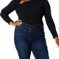 Basic Bae - Asymmetrical Neck Long Sleeve Top