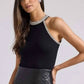 Generation Love - Crystal Trim Rib Halter Top
