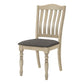 Dining Chair, Upholstered, Side, Transitional (Set of 2) - Gray