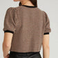 525 America - Elaine Puff Sleeve Tie Front Cardigan