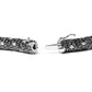 18K White Gold 20.0 Cttw Black and White Pave Set Diamond Eternity Snake Skin Style Tennis Bracelet (Black and G-H Color, SI1-SI2 Clarity) - Size 7"
