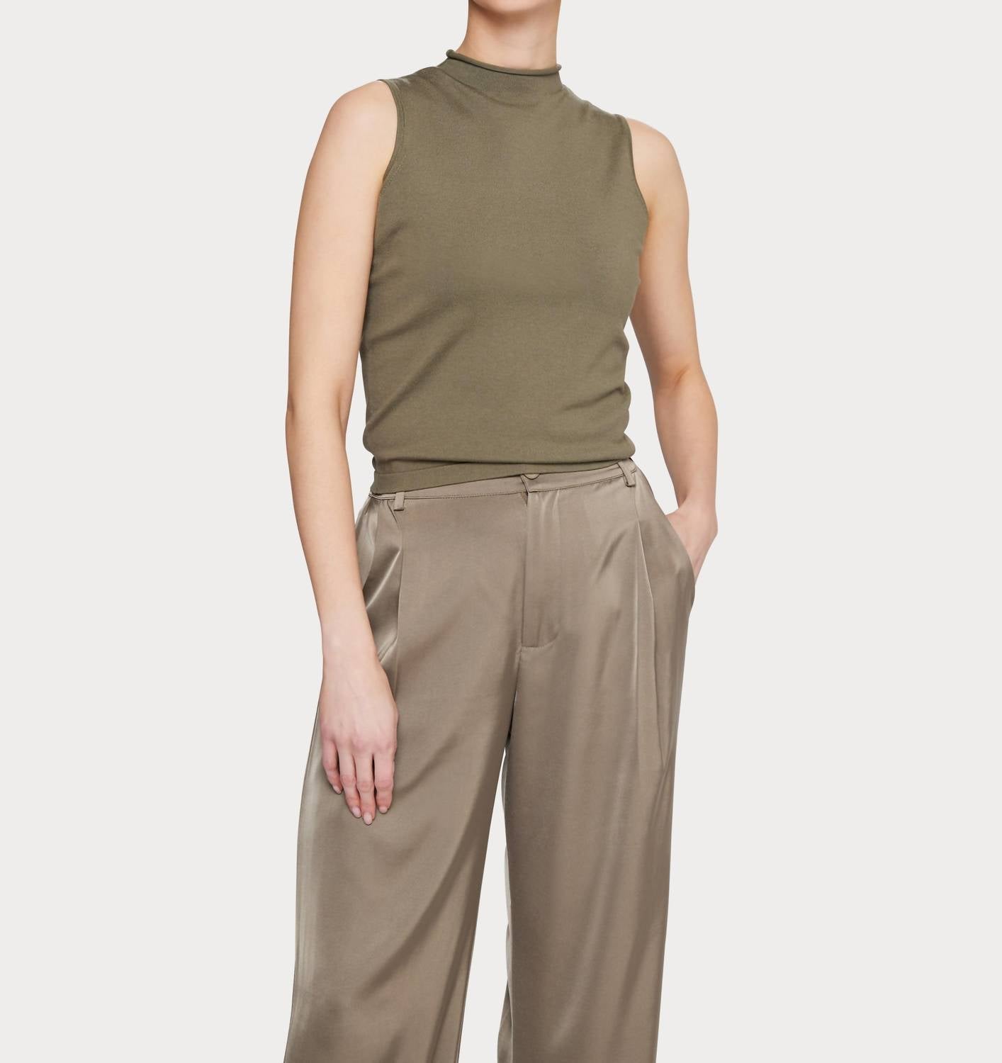 Amanda Maria - Mock-neck Tank Top