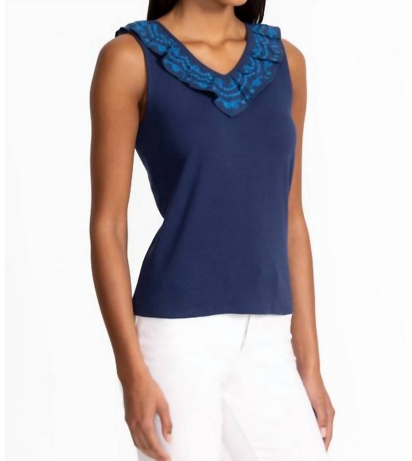 Johnny Was - DARIA MIXED MEDIA FLUTTER TANK