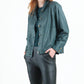 Clara Sunwoo - Liquid Leather Button Front Jacket