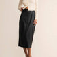 Z Supply - Reine Vegan Leather Midi Skirt