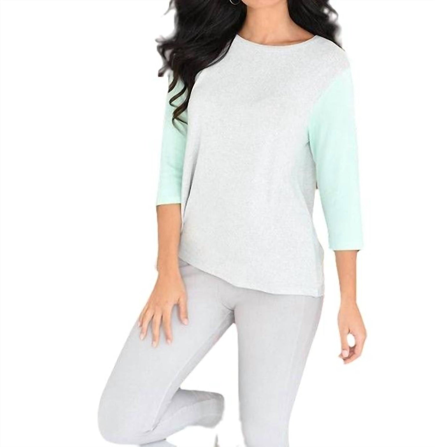 French Kyss - Brooklyn Baseball Sleeve Kashmira Top