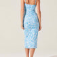 Astr - Palmero Floral Ruched Midi Dress