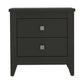 Breeze Four-Legged Modern Bedroom Nightstand with Two Drawers