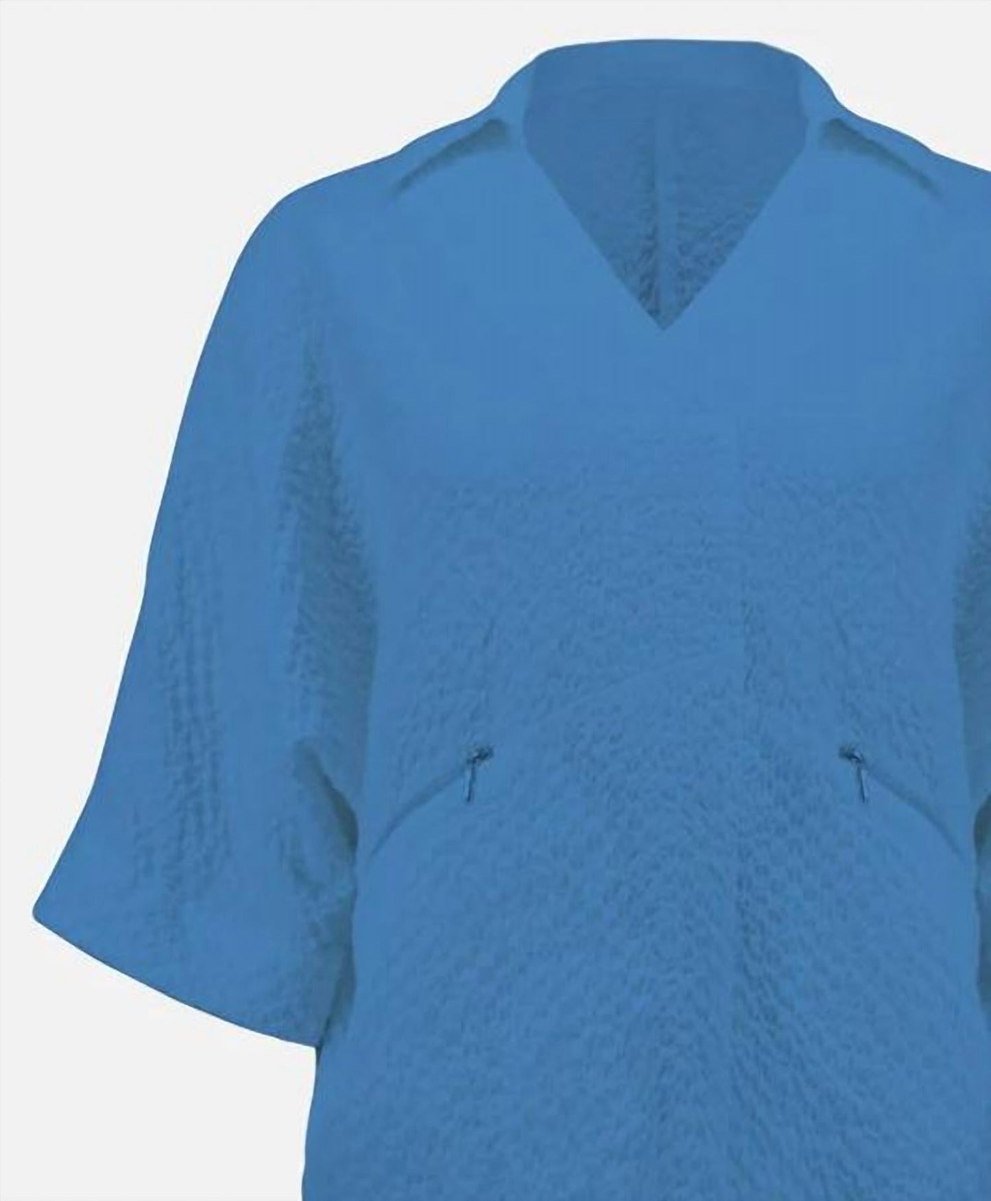 जोसेफ रिबकॉफ - महिलाओं का सीयरसकर बॉक्सी हाई-लो वी-नेक टॉप