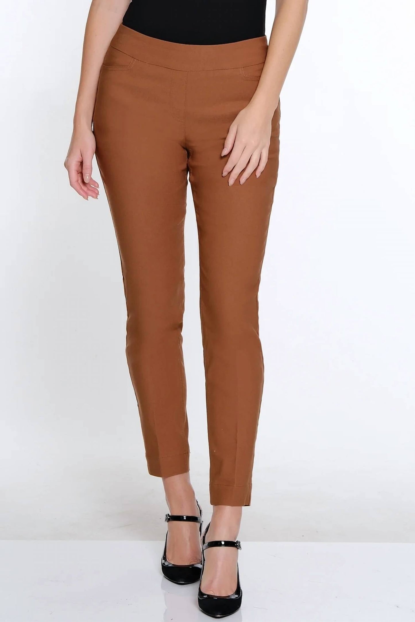 Slimsation By Multiples - Pull On Faux Ankle Pants