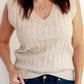 Hem & Thread - Cable V-neck Sweater Vest