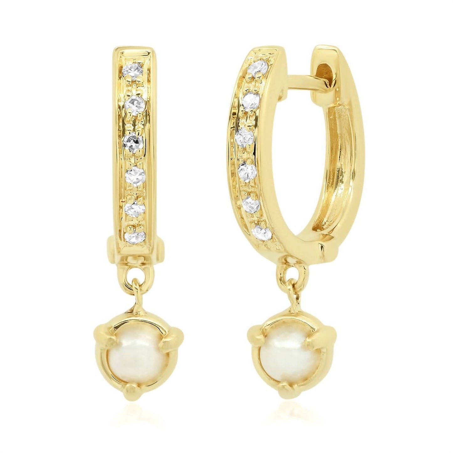 Elliot Young - Women's 14k Pave Huggies Earring