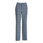 Ganni - Plaid Suiting High Rise Straight Leg Trousers